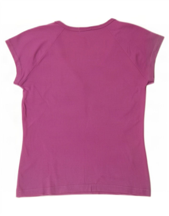 Lacoste Damen T-Shirt Top Größe 38 Medium Lila Baumwolle