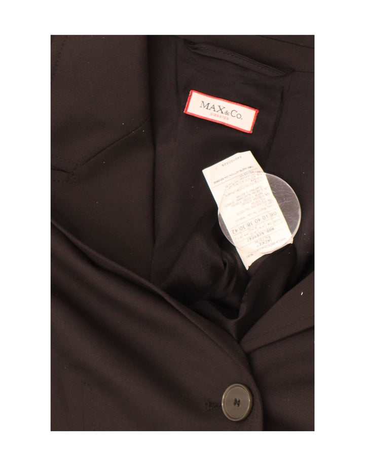 MAX & CO. Womens 3 Button Blazer Jacket UK 10 Small Black Polyester Vintage Max & Co. and Second-Hand Max & Co. from Messina Hembry 