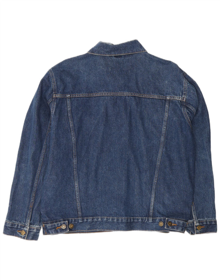 DENIM STYLE Herren Jeansjacke UK 40 Große blaue Baumwolle