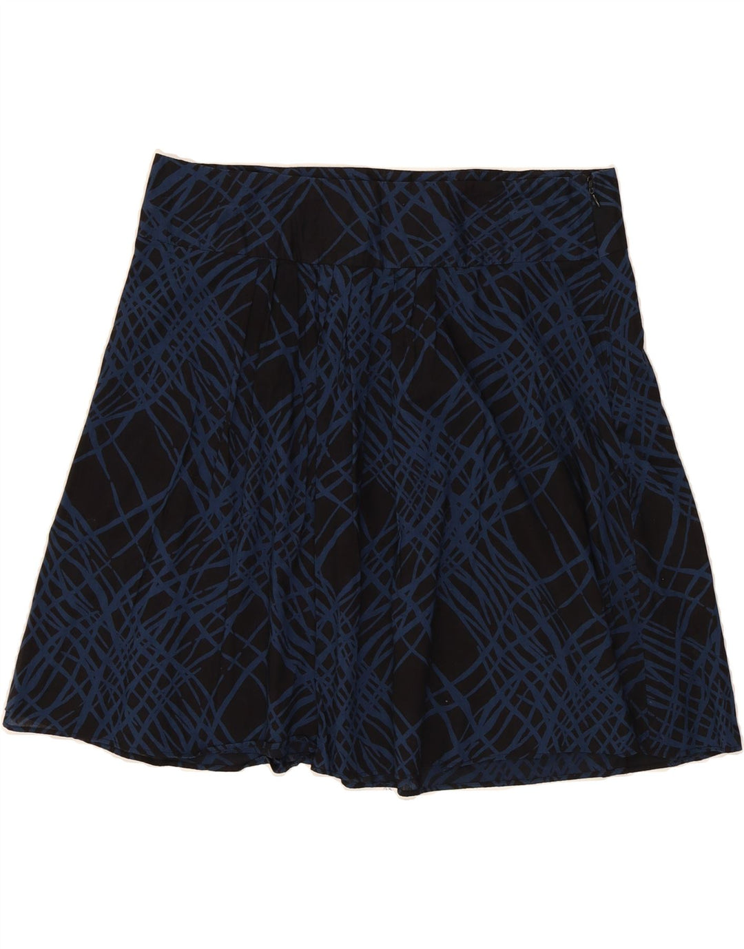 MOSSIMO Womens Abstract Pattern A-Line Skirt US 12 Large W34  Black Cotton Vintage Mossimo and Second-Hand Mossimo from Messina Hembry 