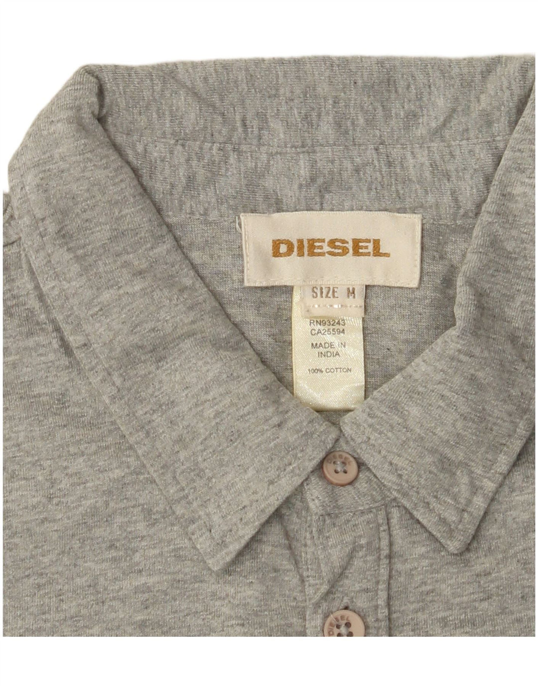 DIESEL Herren-Poloshirt aus mittelgrauer Baumwolle