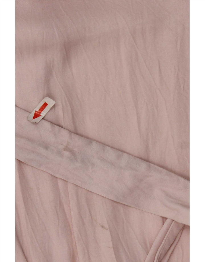 Zara Damen Wickelkleid UK 10 Small Rosa Viskose