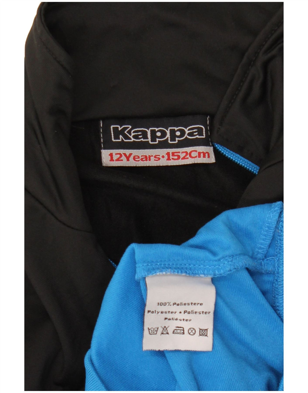 KAPPA Jungen-Trainingsanzug-Top-Jacke, 11–12 Jahre, blaues Farbblock-Polyester