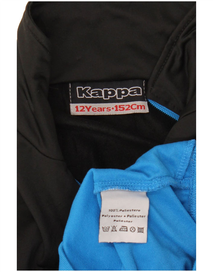 KAPPA Jungen-Trainingsanzug-Top-Jacke, 11–12 Jahre, blaues Farbblock-Polyester