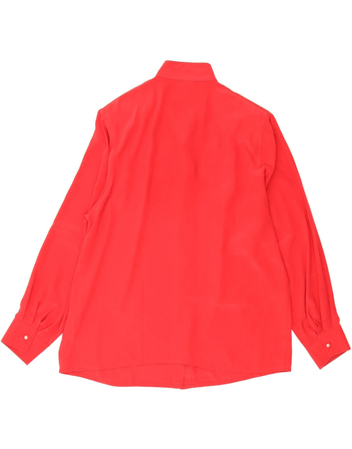 VINTAGE Womens Shirt Blouse IT 42 Medium Red Polyester Vintage Vintage and Second-Hand Vintage from Messina Hembry 