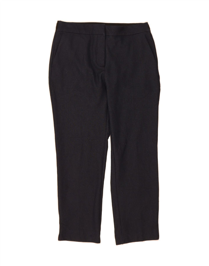 ZARA Womens Straight Chino Trousers Large W32 L27 Navy Blue Polyester Vintage Zara and Second-Hand Zara from Messina Hembry 