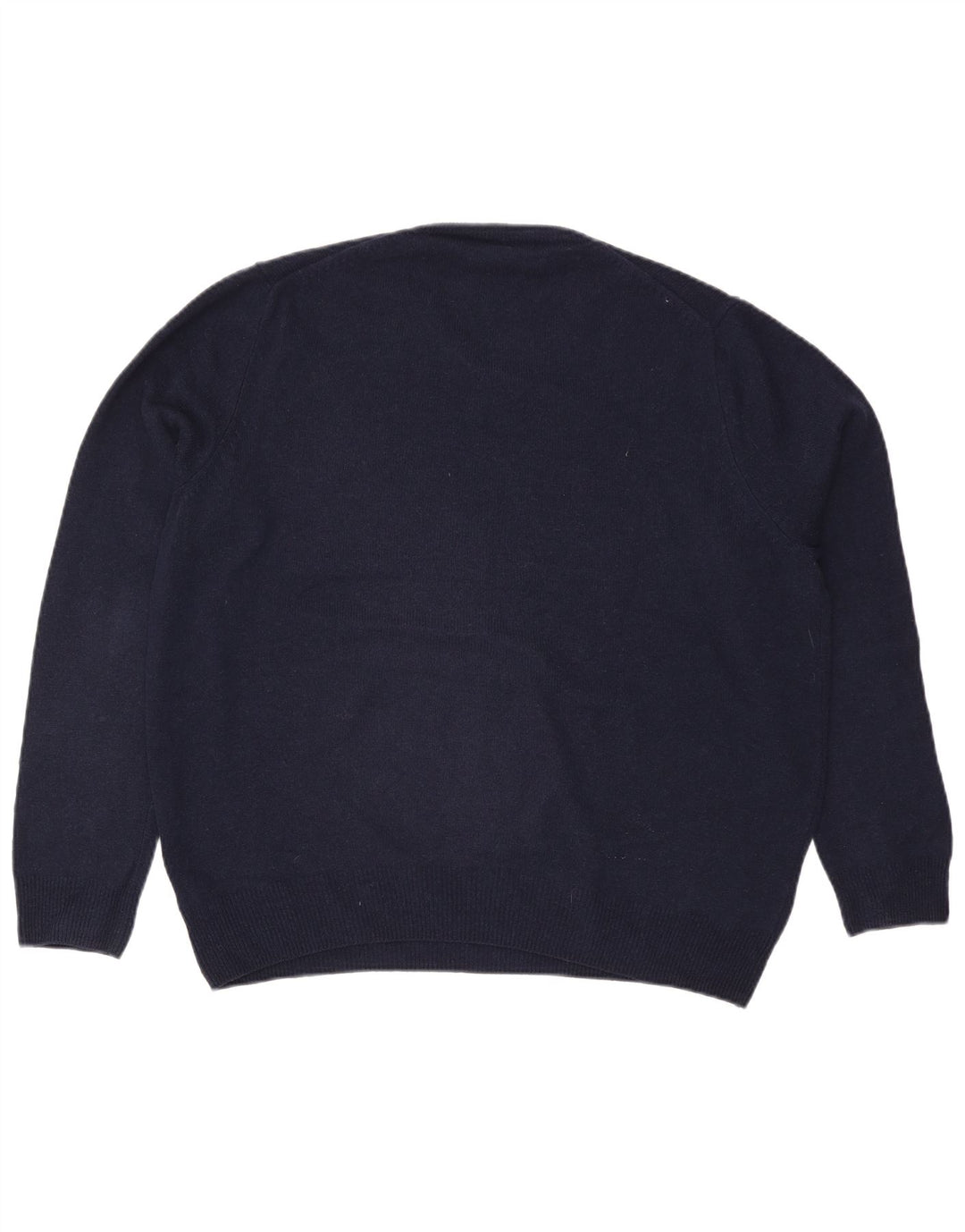 Marks & Spencer Herren-Pullover mit V-Ausschnitt, XL, marineblaue Wolle