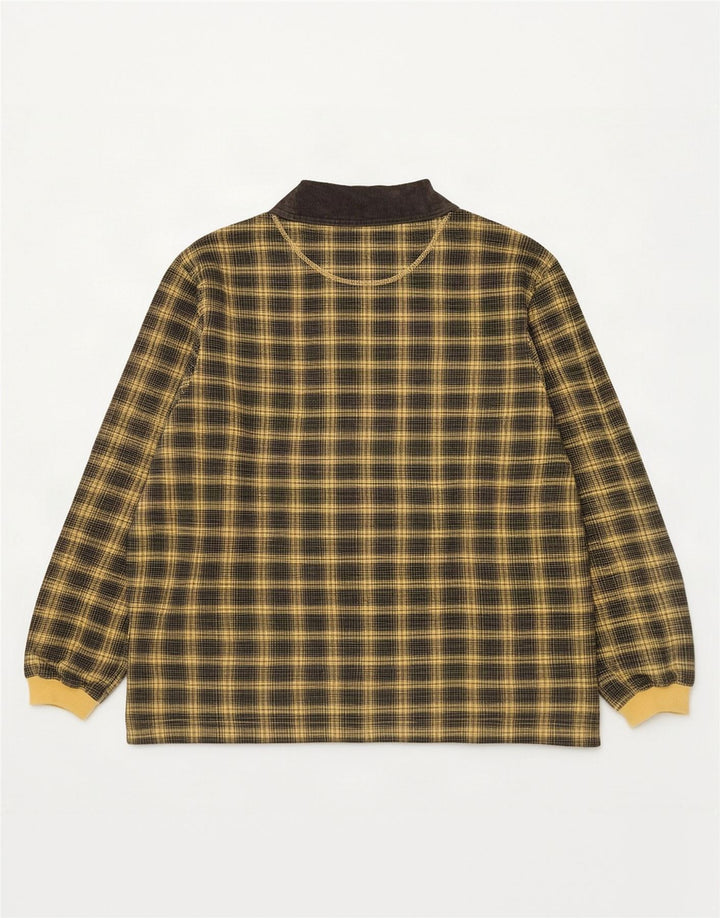 Scotch & Soda Herren-Sweatshirt mit Rollkragen, Mittelgelb, kariert, Baumwolle
