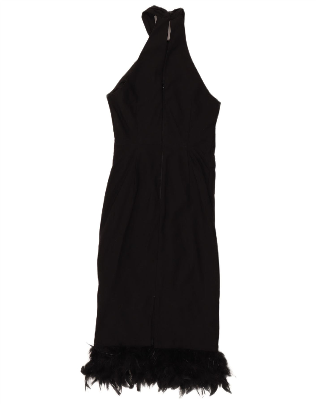 Lipsy Damen Neckholder-Kleid UK 6 XS Schwarz Viskose