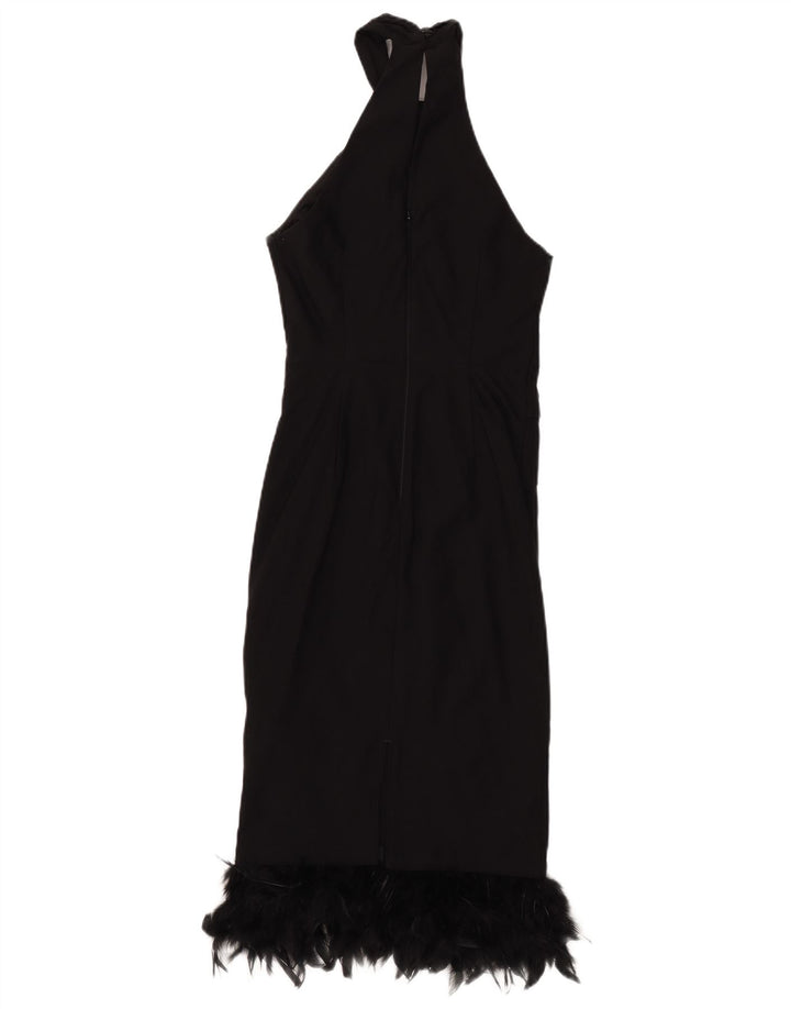 Lipsy Damen Neckholder-Kleid UK 6 XS Schwarz Viskose