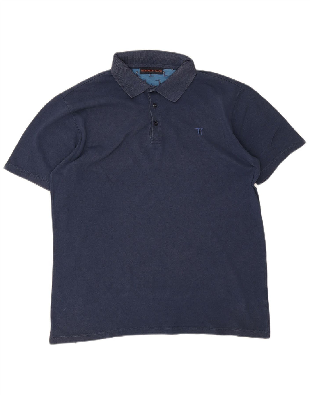 Trussardi Jeans Herren-Poloshirt, groß, Marineblau