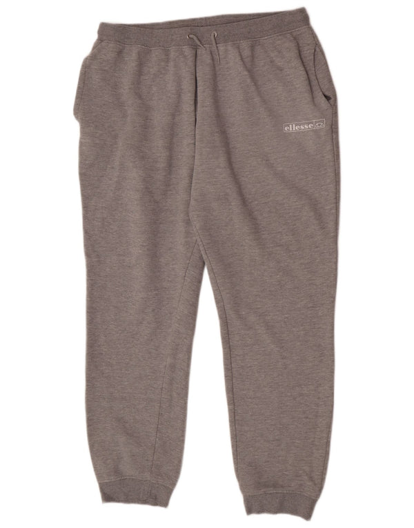 Ellesse Damen-Trainingshose, Jogginghose, UK 22 3XL, graue Baumwolle