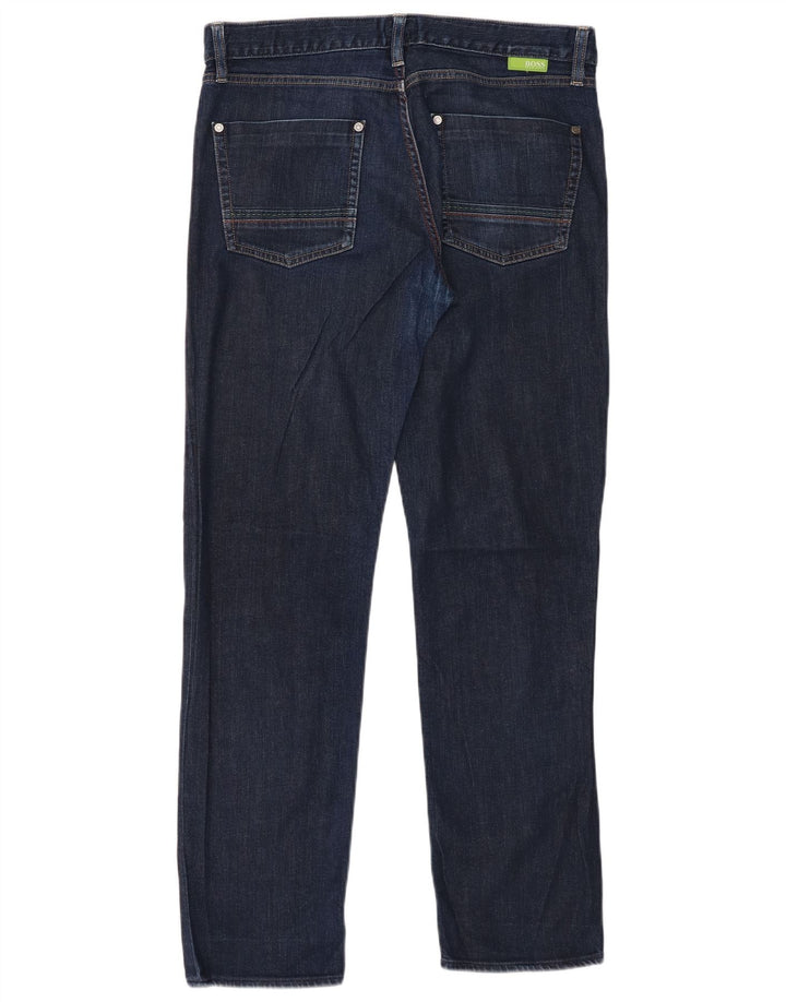 Hugo Boss Herren Straight Jeans W34 L32 Marineblau