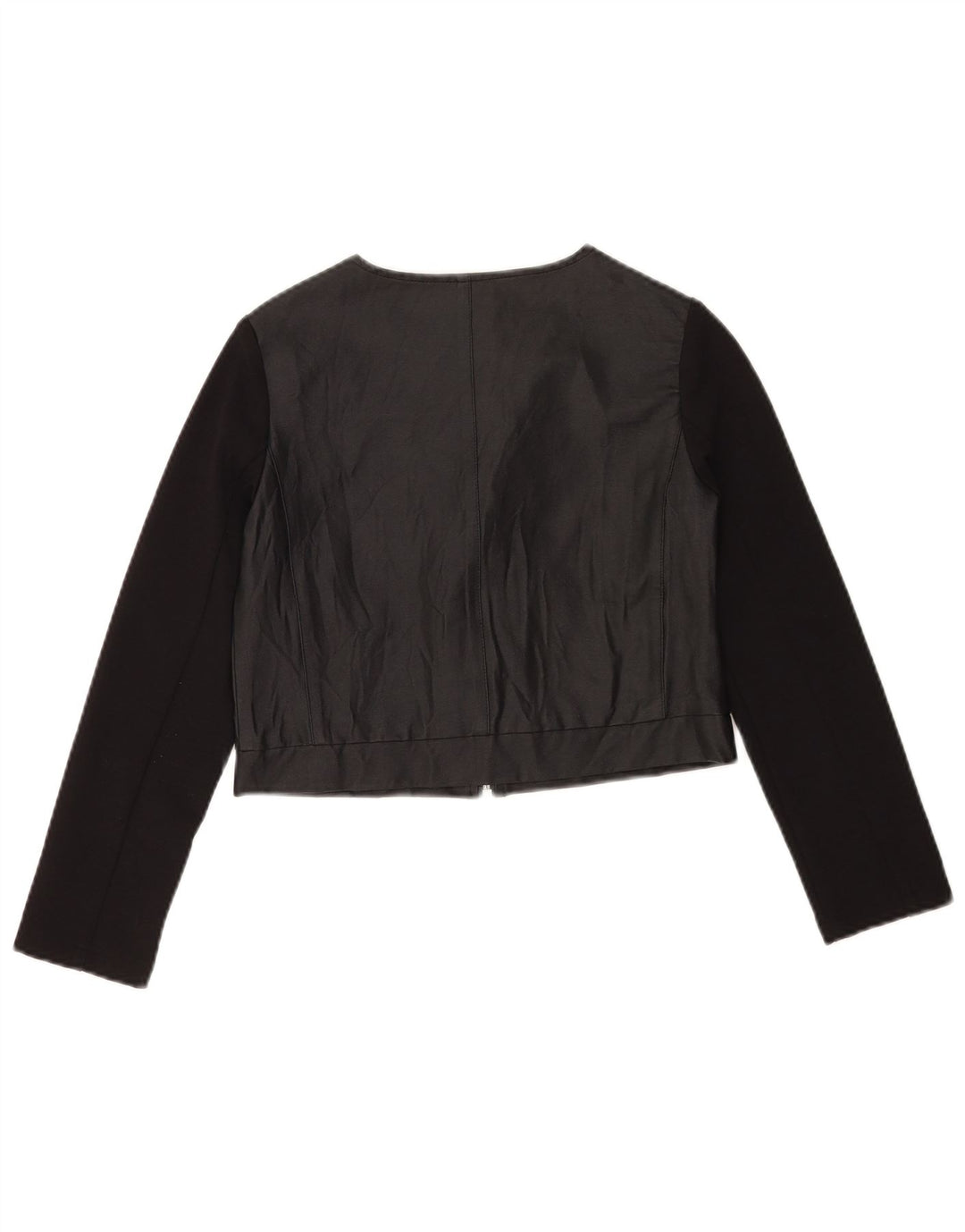 Please Crop-Bomberjacke für Mädchen, 11–12 Jahre, schwarze Viskose