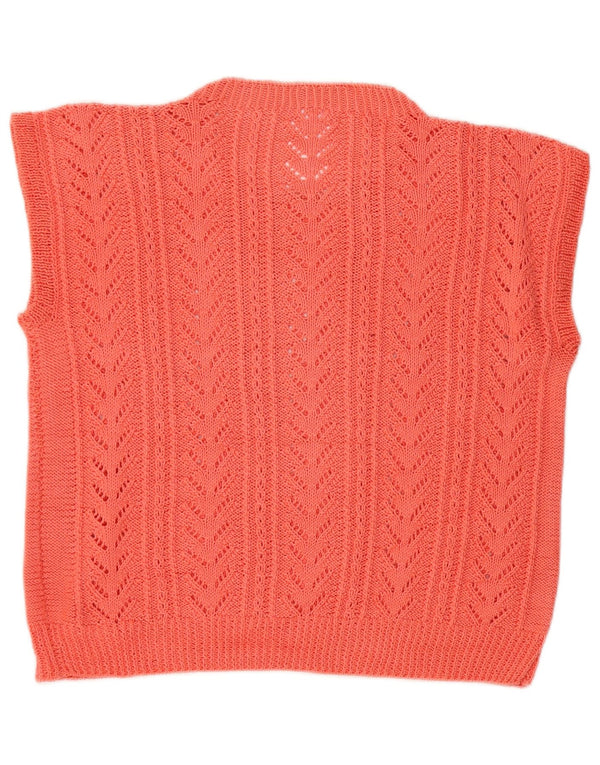 VINTAGE Damen Tank Top UK 12 Mittelrosa