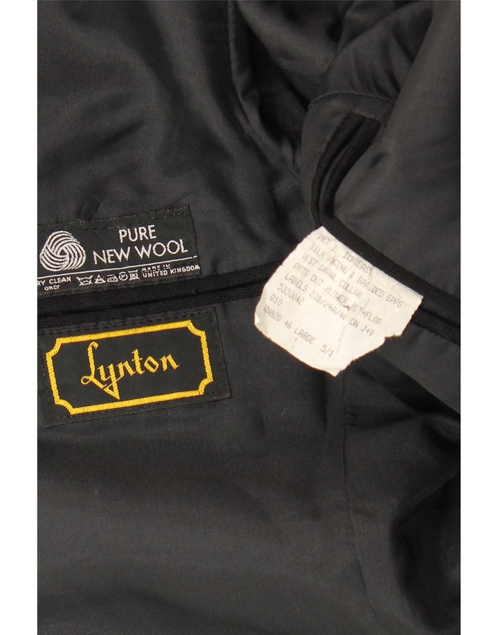 Damen Frack-Blazer-Jacke IT 46 Große schwarze Schurwolle