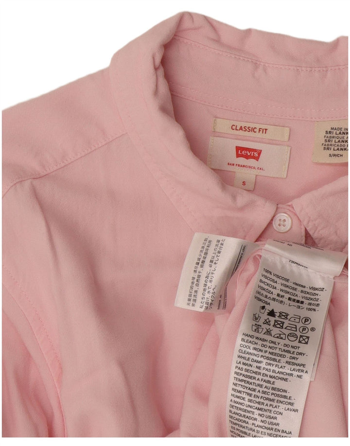 Levi's Damen-Hemd mit klassischer Passform, UK 10, klein, rosa Viskose