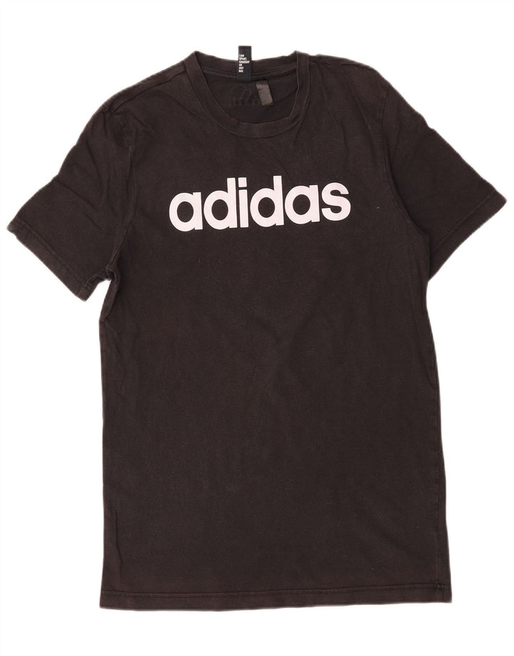 Adidas Herren Grafik T-Shirt Top Medium Schwarz Baumwolle