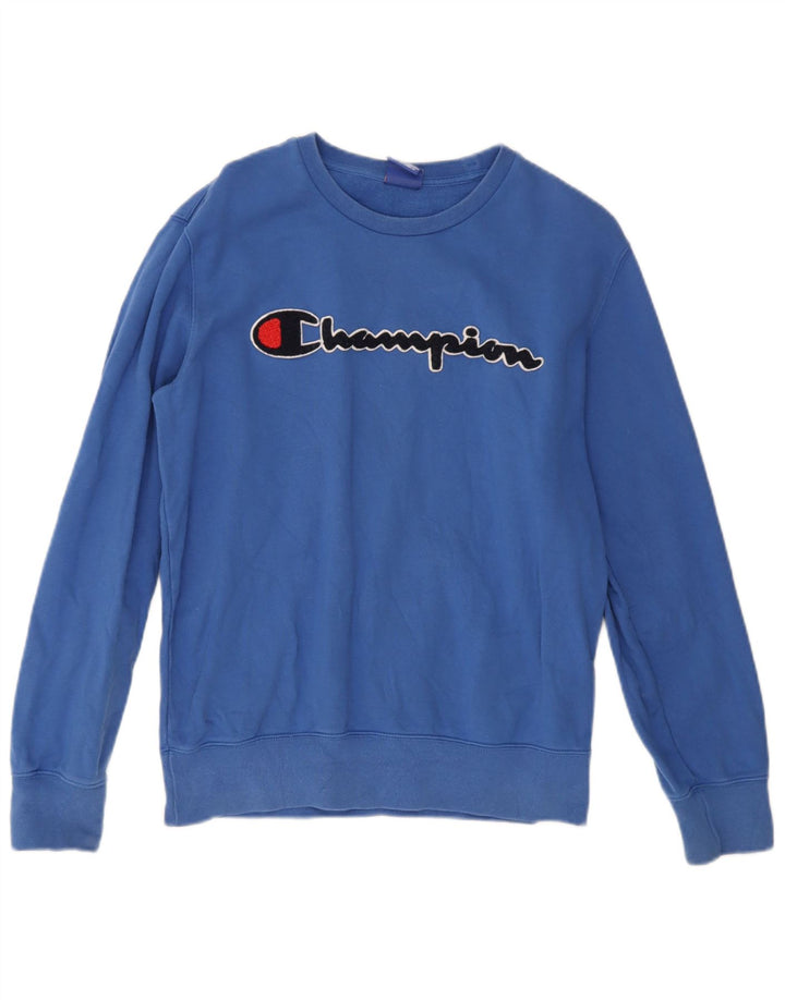 Champion Herren Grafik-Sweatshirt-Pullover Mittelblau