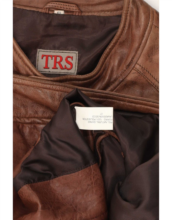 Vintage Herren Lederjacke IT 60 4XL Braun