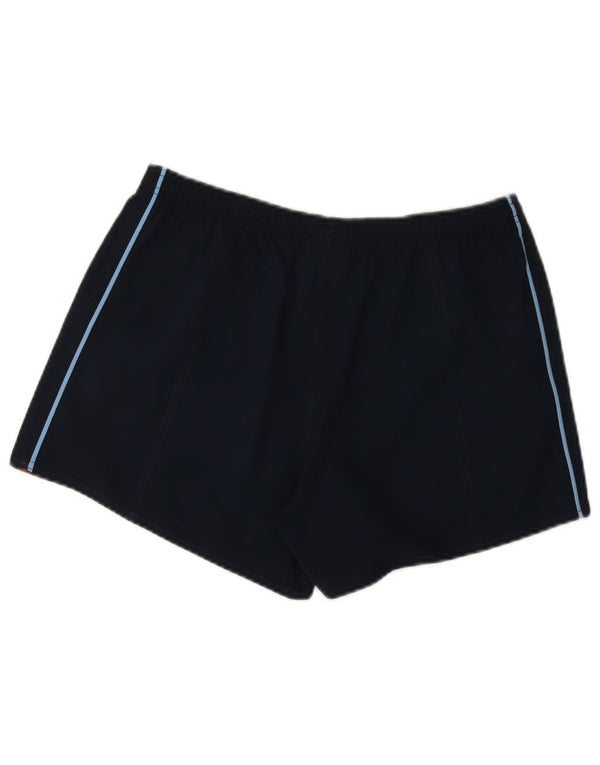 Reebok Damen Sportshorts UK 12 Medium Marineblau Polyester