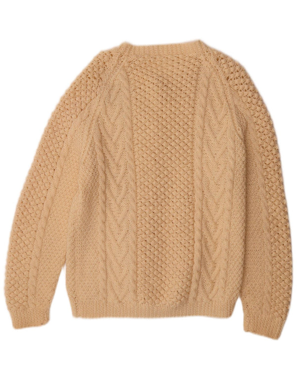 Vintage Damen Cardigan Pullover UK 16 Groß Beige