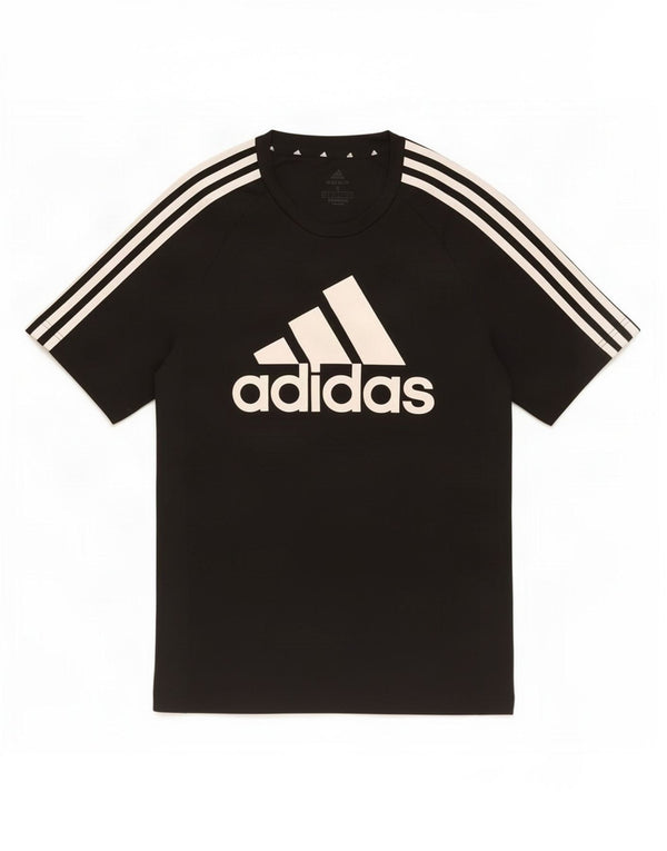 Adidas Herren Aeroready Graphic T-Shirt Top Small Schwarz Polyester