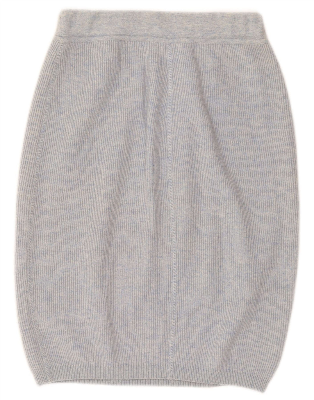Vintage Damen Strick-Blasenrock Groß W32 Blaue Wolle