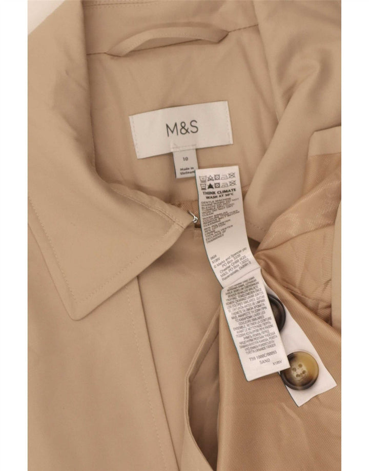 Marks & Spencer Damen Zweireihiger Trenchcoat UK 10 Small Beige