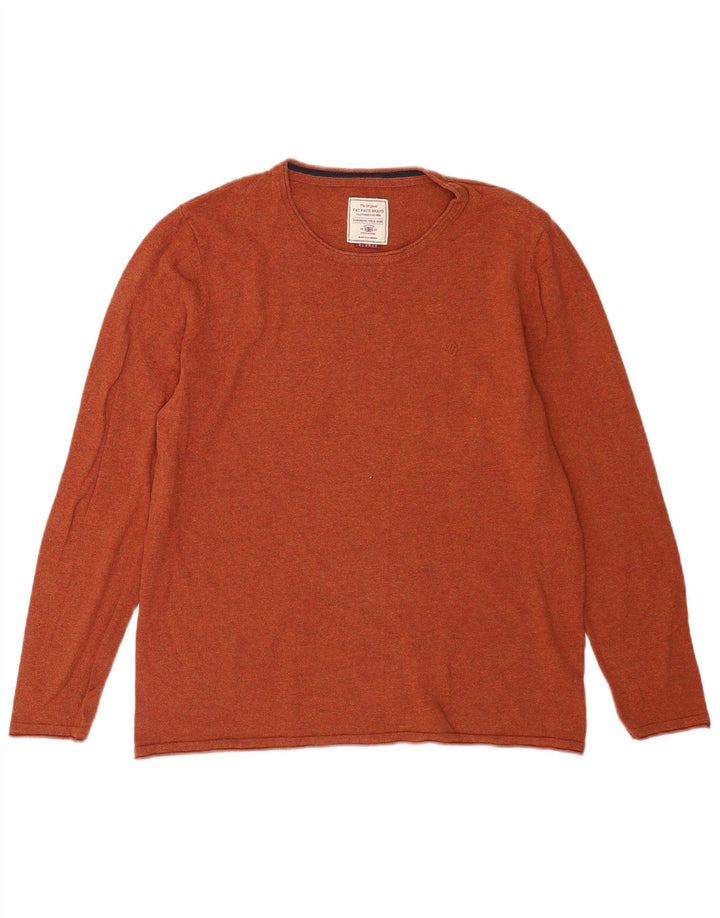 Fat Face Herren-Top, langärmelig, XL, braun, Baumwolle
