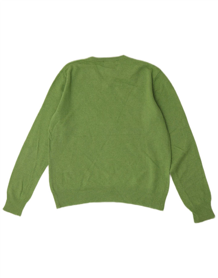 Kappa Herren-Pullover mit normaler Passform und V-Ausschnitt, kleine grüne Lammwolle