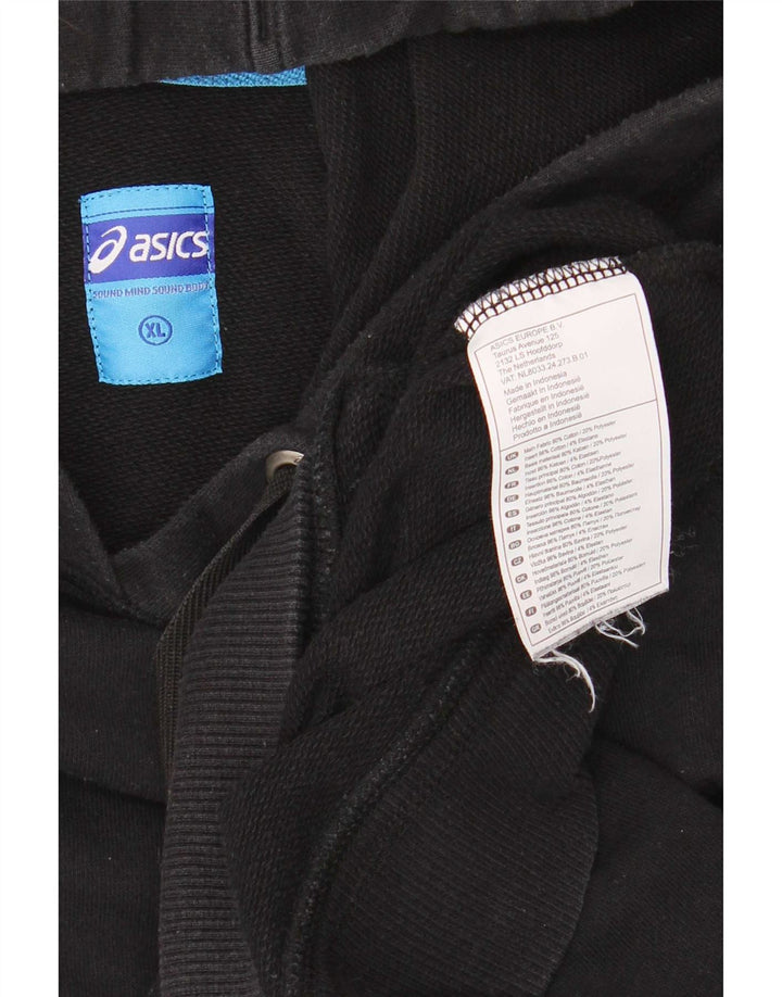 Asics Herren Kapuzenpullover XL Schwarz Baumwolle