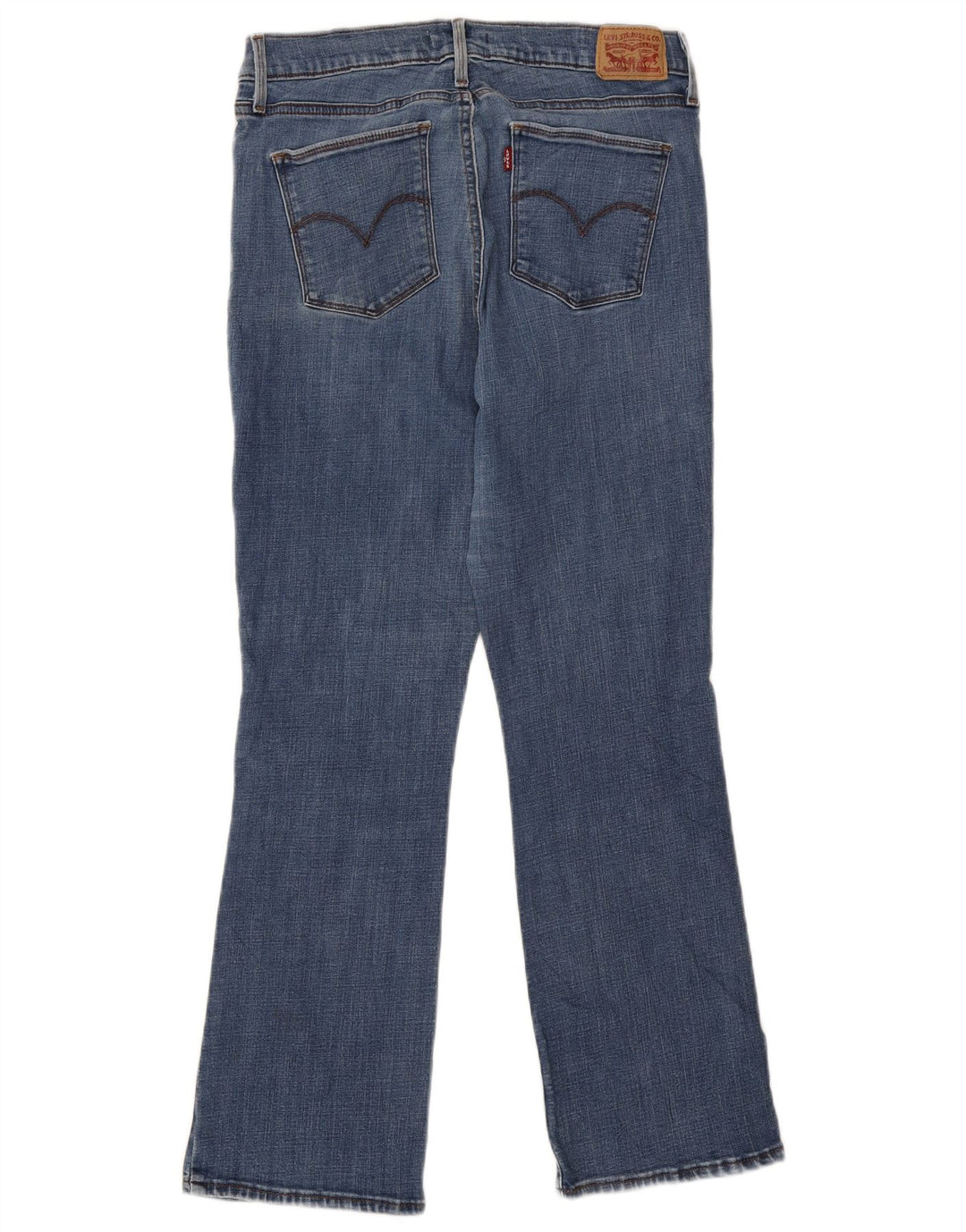 LEVI'S Womens Slimming Bootcut Jeans W32 L30 Blue Cotton