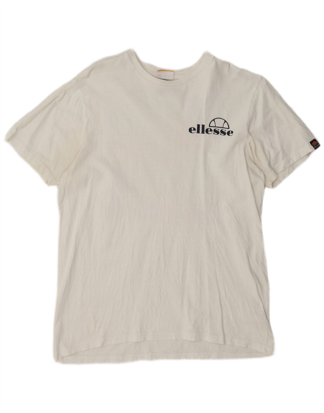 Ellesse Womens Graphic T-Shirt Top UK 14 Mittelweiße Baumwolle
