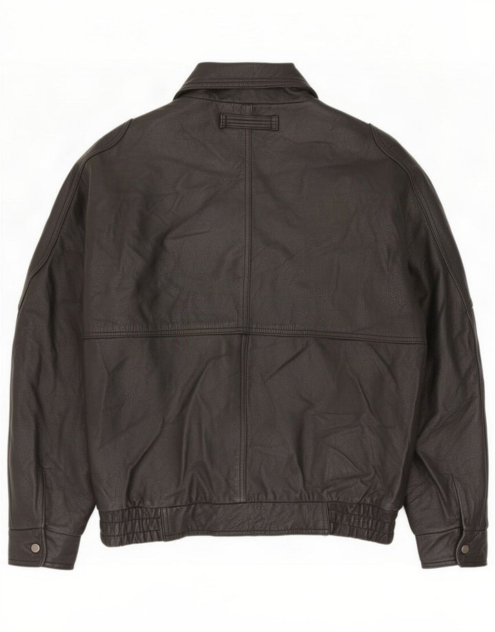 Vintage Herren Lederjacke UK 38 Medium Schwarz