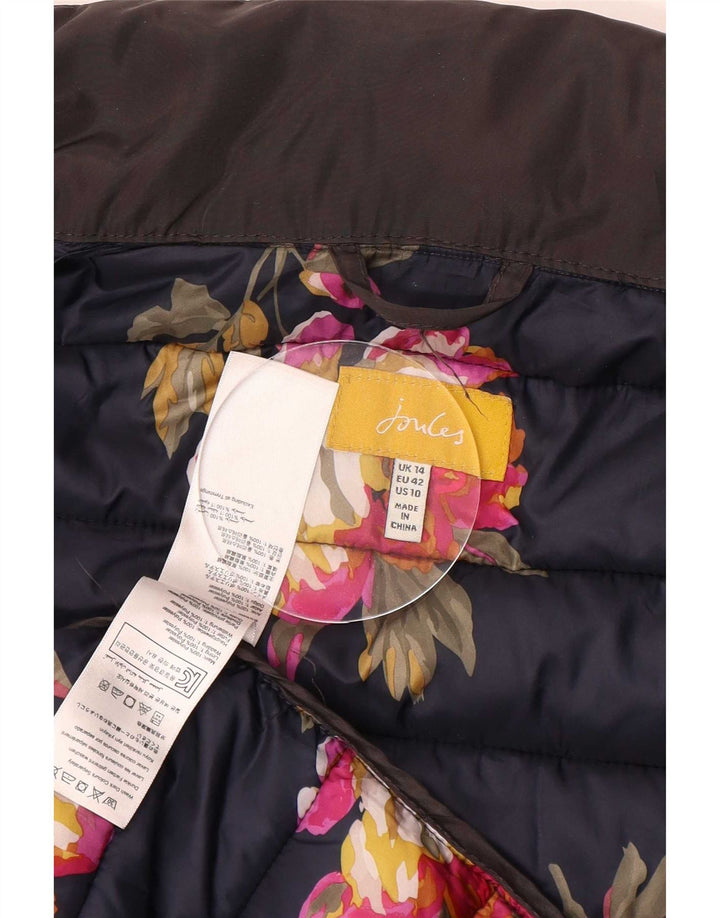 Joules Wattierter Damenmantel UK 14 Large Brown Polyester