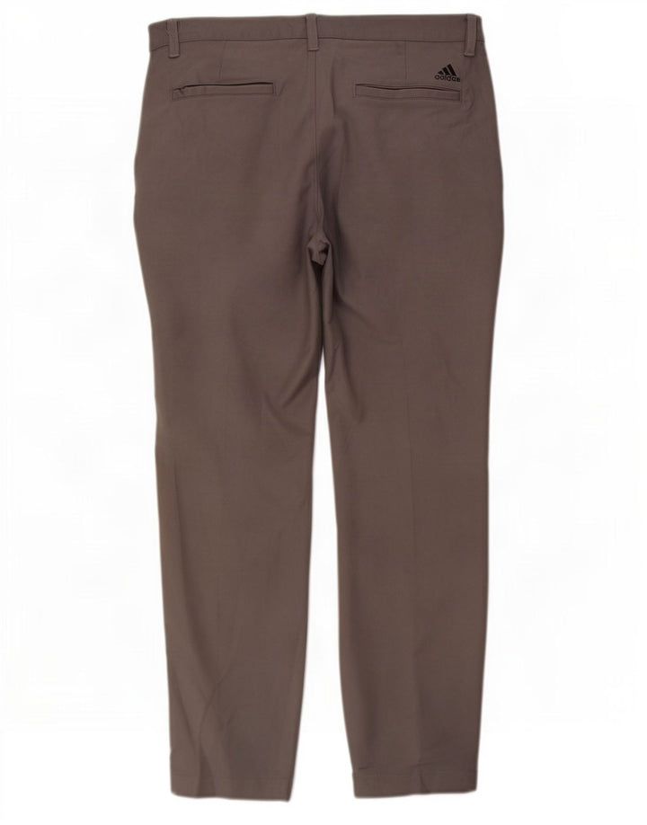 Adidas Herren Straight Chino Hose W32 L30 Grau Polyester