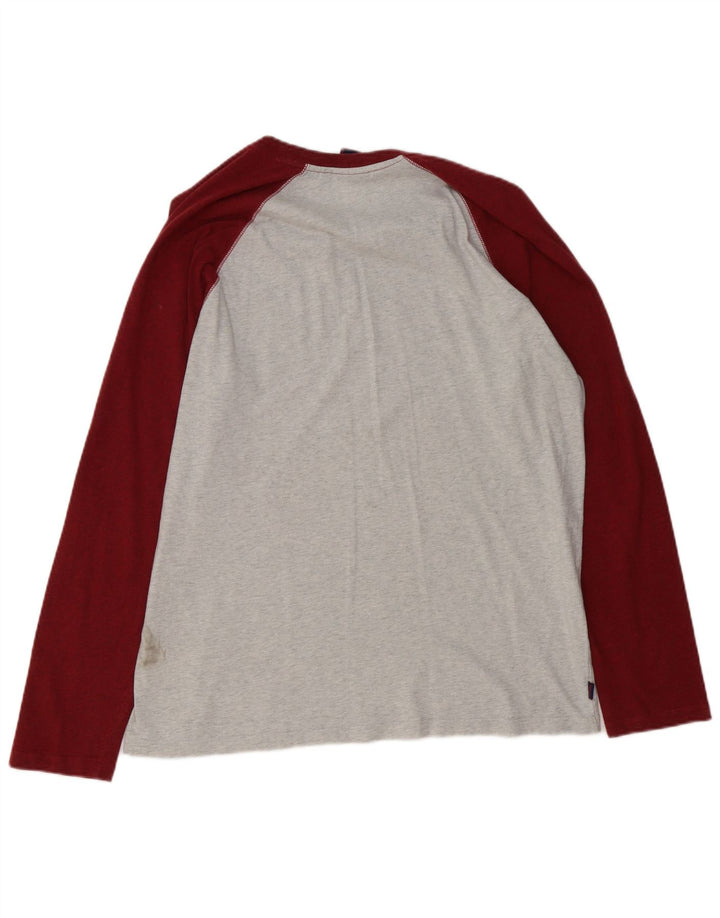 Superdry Herren-Oberteil, langärmelig, 2XL, Grau, Colourblock-Baumwolle