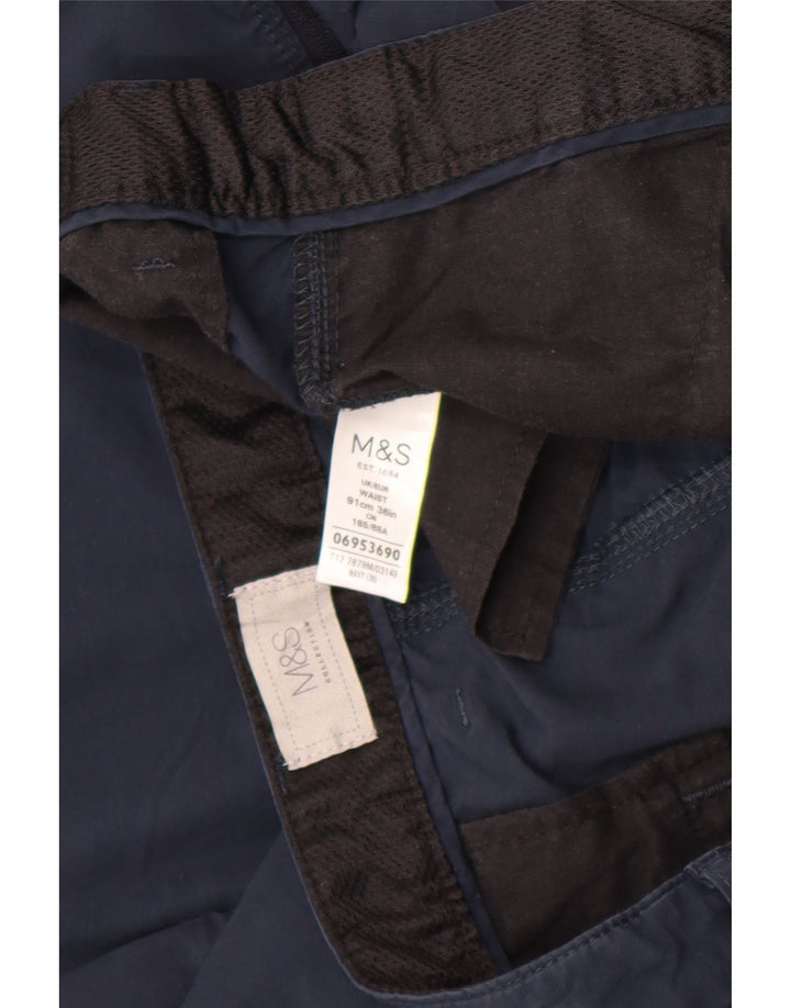 Marks & Spencer Herren-Cargoshorts W36, große marineblaue Baumwolle