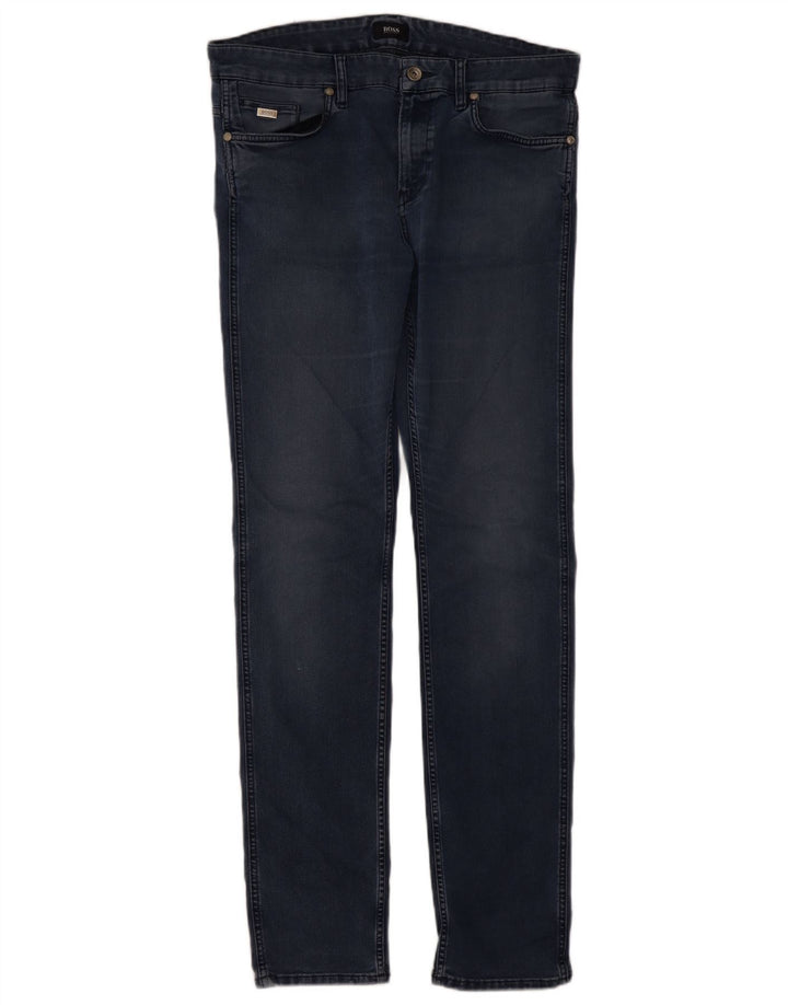 HUGO BOSS Herren Slim Jeans W34 L34 Blaue Baumwolle
