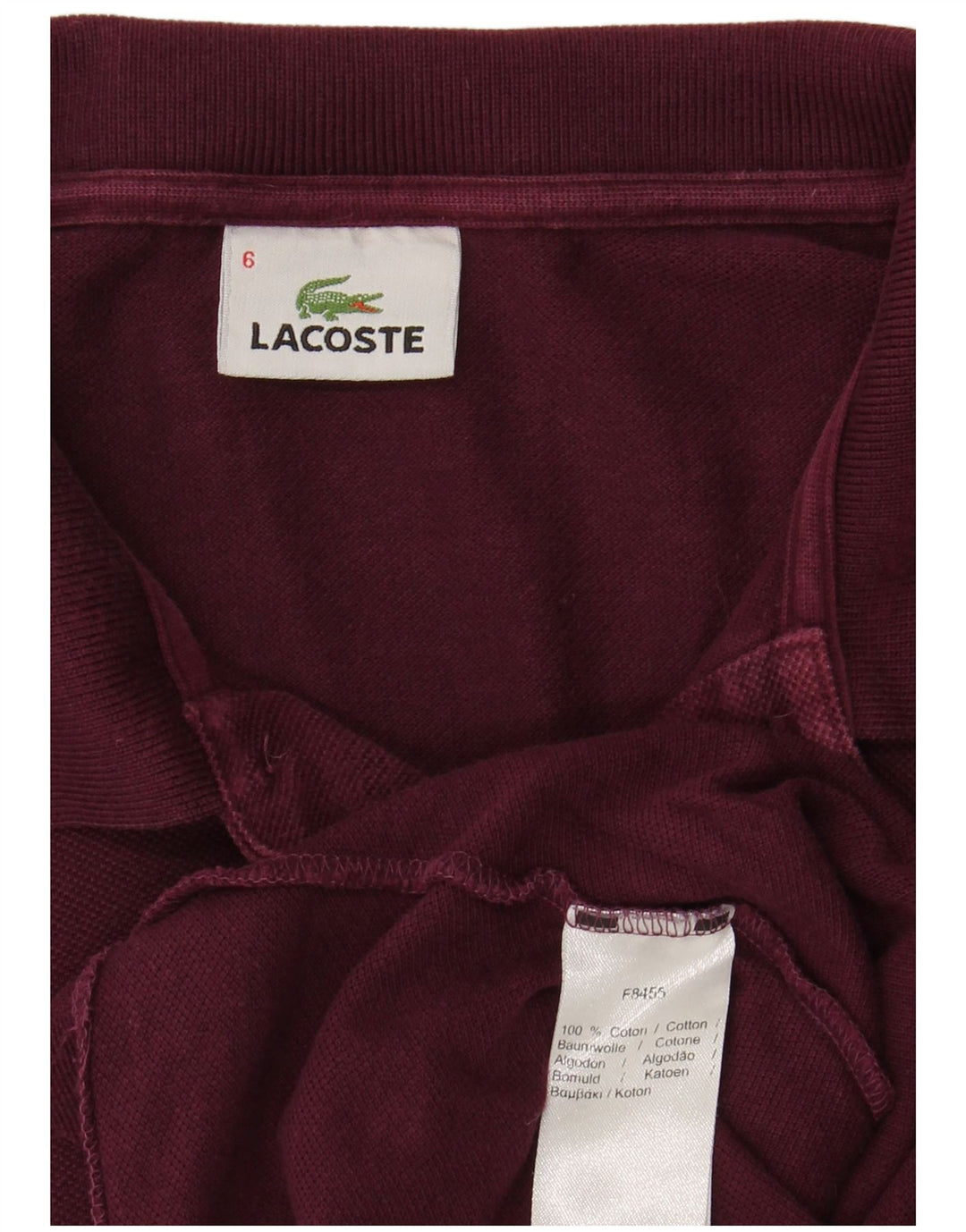 LACOSTE Herren-Poloshirt, Größe 6 XL, kastanienbraune Baumwolle