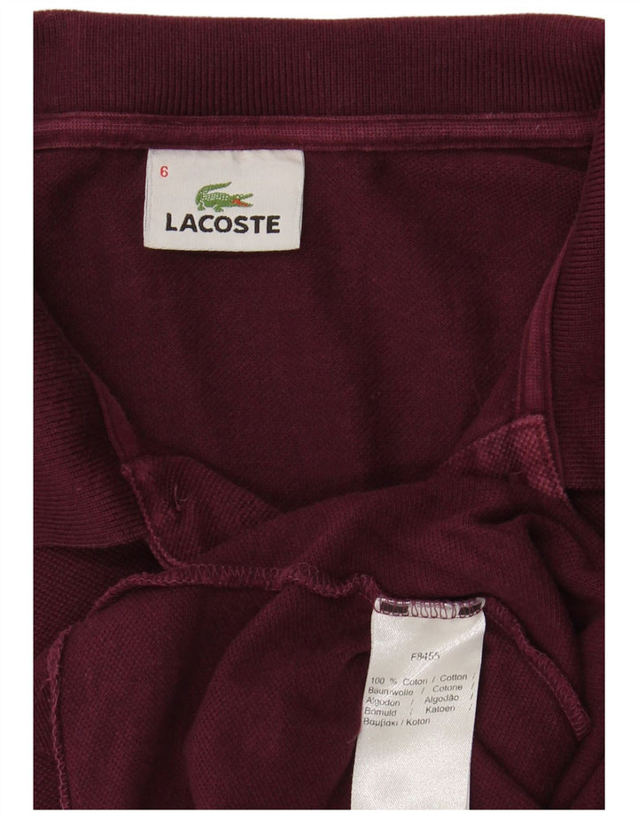LACOSTE Herren-Poloshirt, Größe 6 XL, kastanienbraune Baumwolle