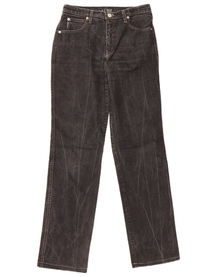 Armani Damen Straight Jeans W28 L30 Schwarze Baumwolle