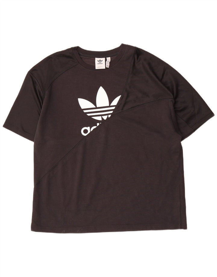 Adidas Herren Grafik T-Shirt Top Large Schwarz Polyester