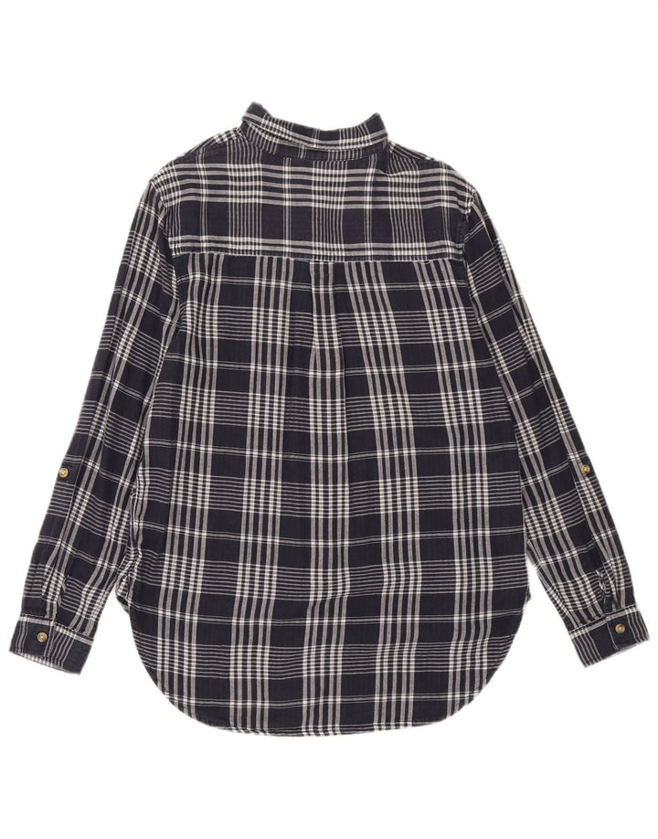 Marks & Spencer Damen-Oversize-Hemd, Größe S, Marineblau, kariert, Baumwolle