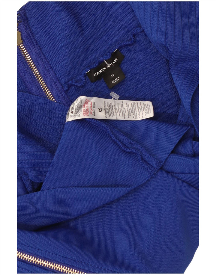 Karen Millen Damen Schulterfreies Blusenoberteil UK 4 XS Blau Polyester