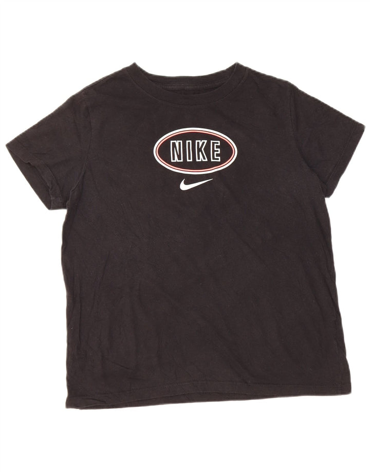 NIKE Mädchen-T-Shirt mit Grafik, 13–14 Jahre, XL, schwarze Baumwolle