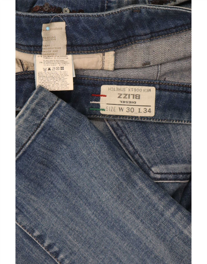 Diesel Damen Blizz Slim Jeans W30 L34 Blaue Baumwolle