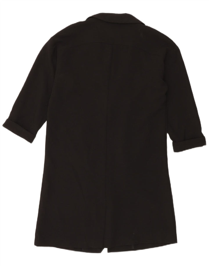 Topshop Damen-Blazer, lang geschnitten, übergroß, Gr. 10, Schwarz
