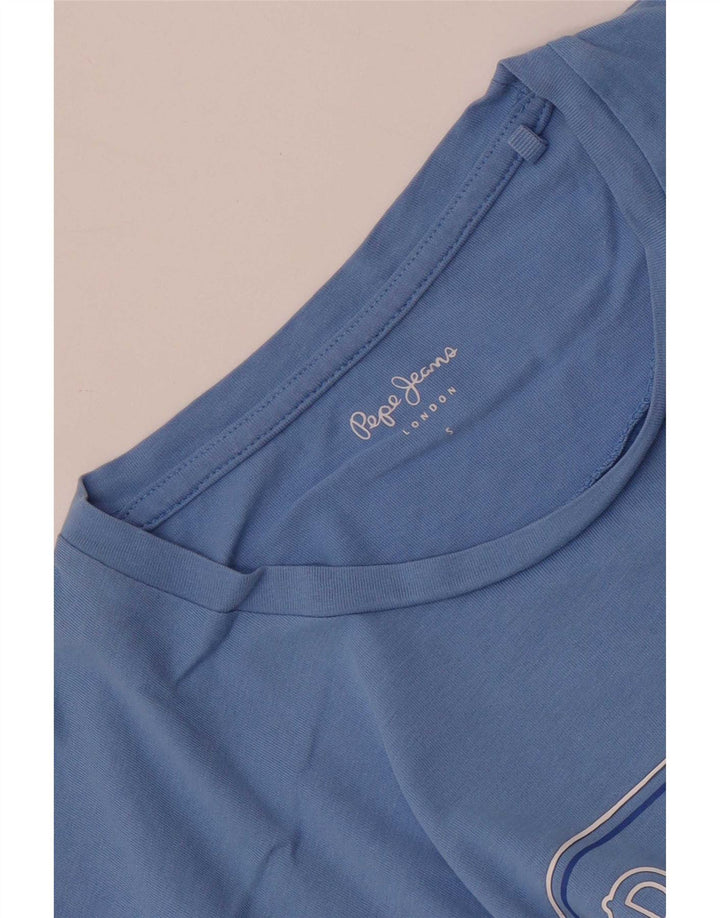 PEPE Jeans Damen Grafik-T-Shirt-Oberteil, klein, Blau
